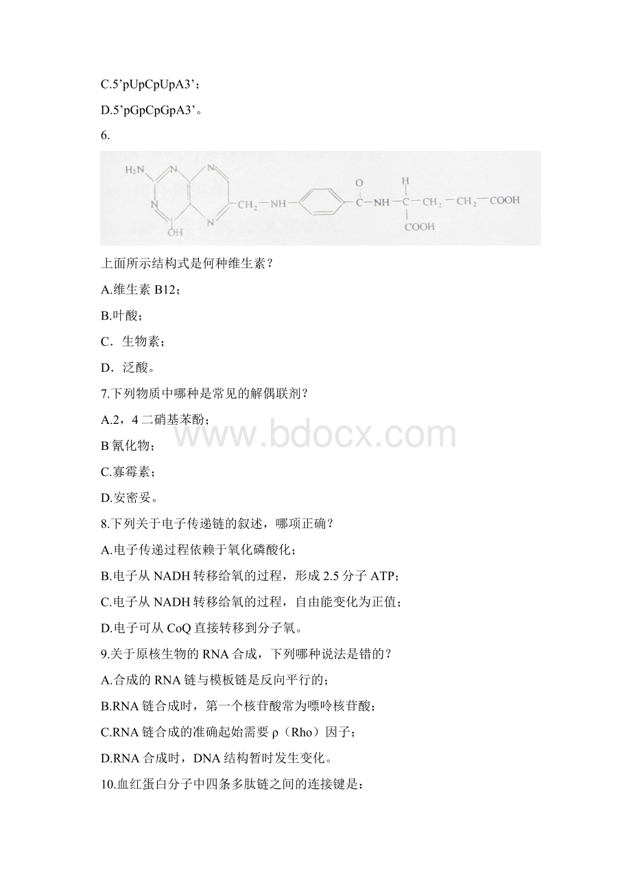 厦门大学生物化学考研真题Word文件下载.docx_第3页