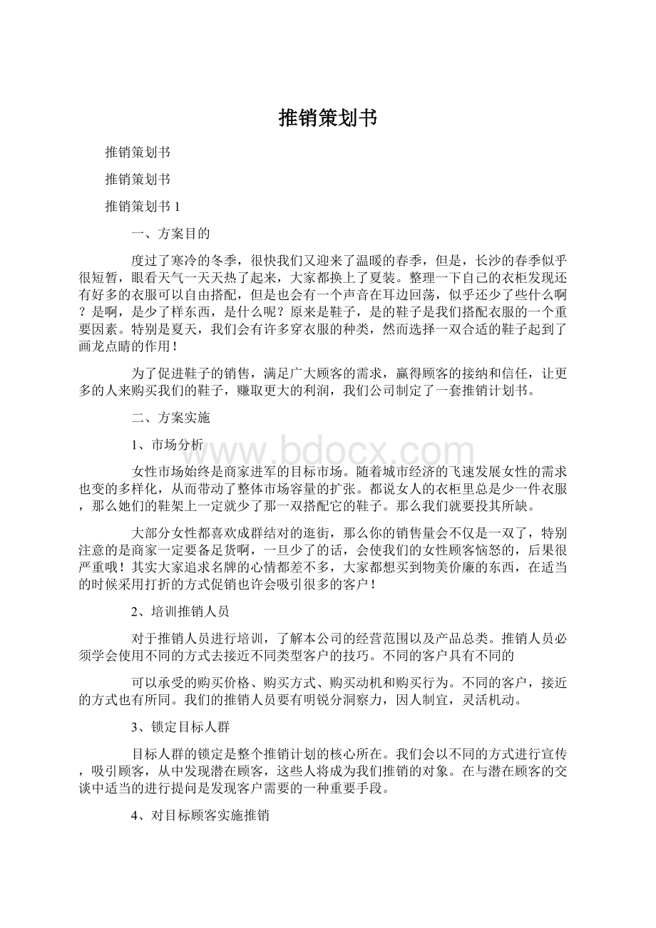 推销策划书Word文档格式.docx