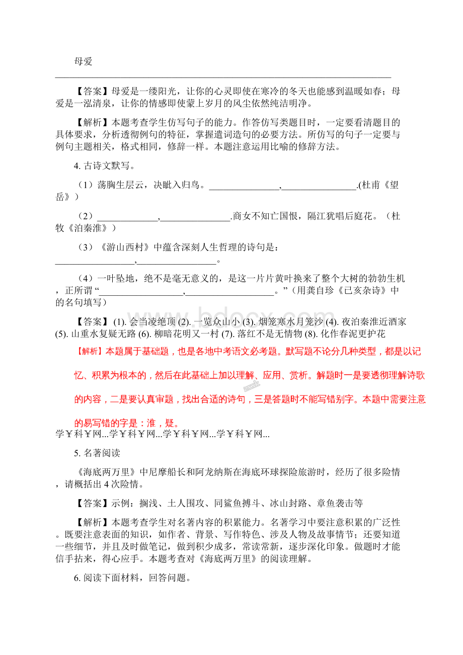 精品解析全国区级联考河南省周口市商水县学年七年级下学期期末考试语文试题解析版.docx_第2页