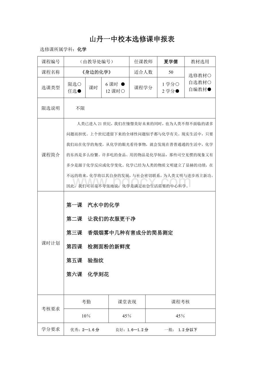 夏学儒校本选修课申报表Word文件下载.doc_第1页