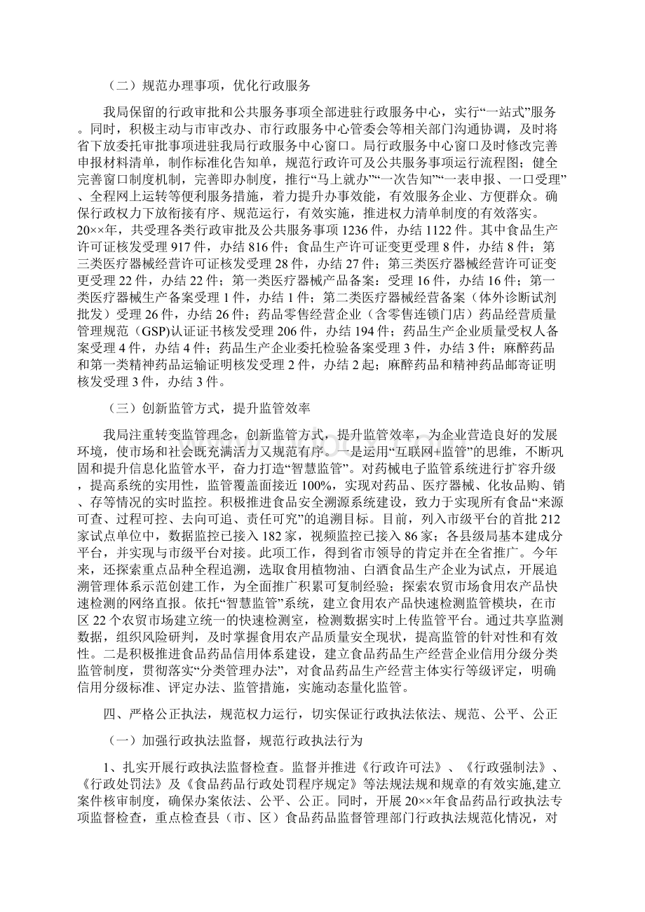 食药监局依法行政工作总结及计划精选.docx_第3页