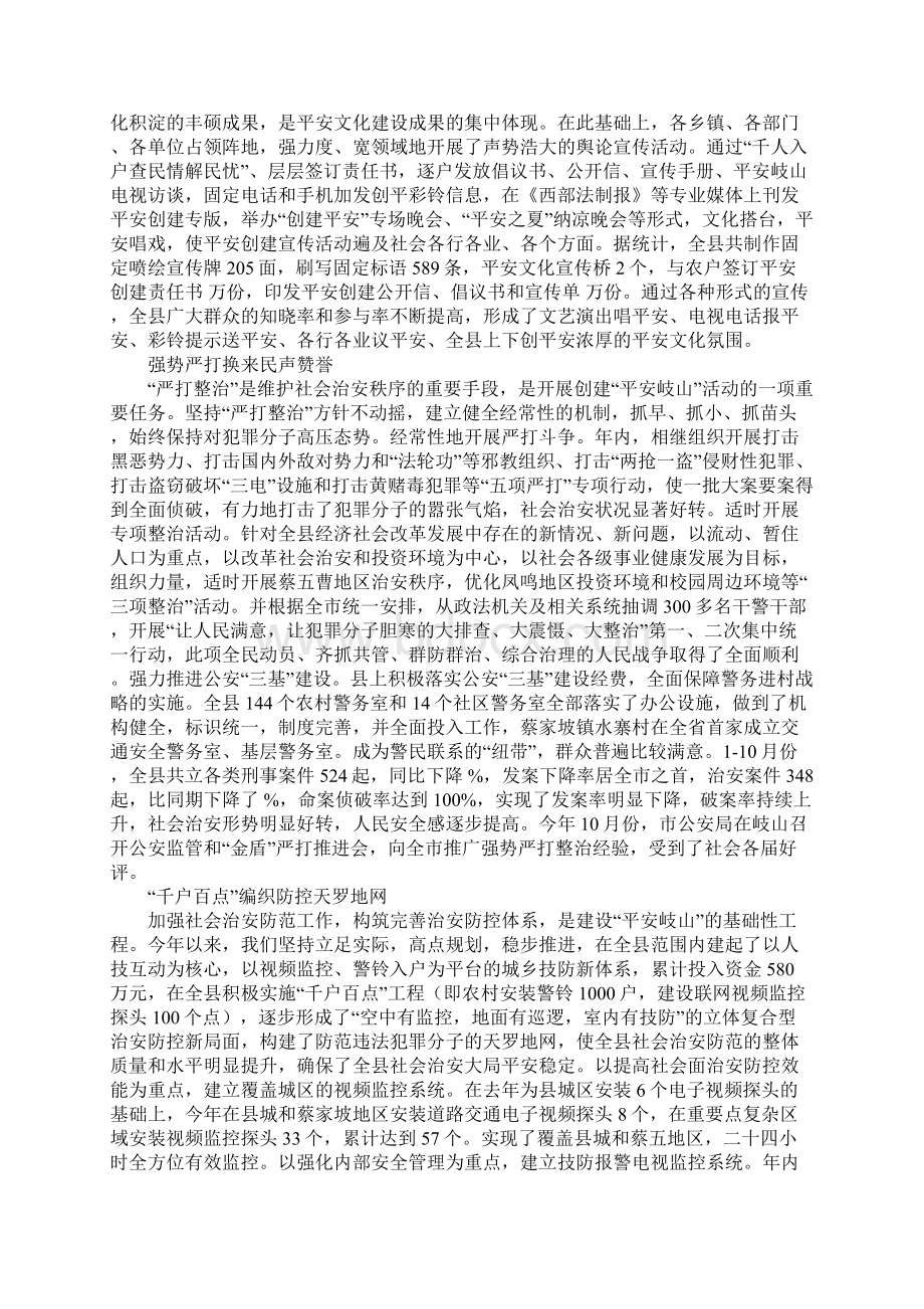 县XX平安创建暨社会治安综合治理工作总结Word文件下载.docx_第2页