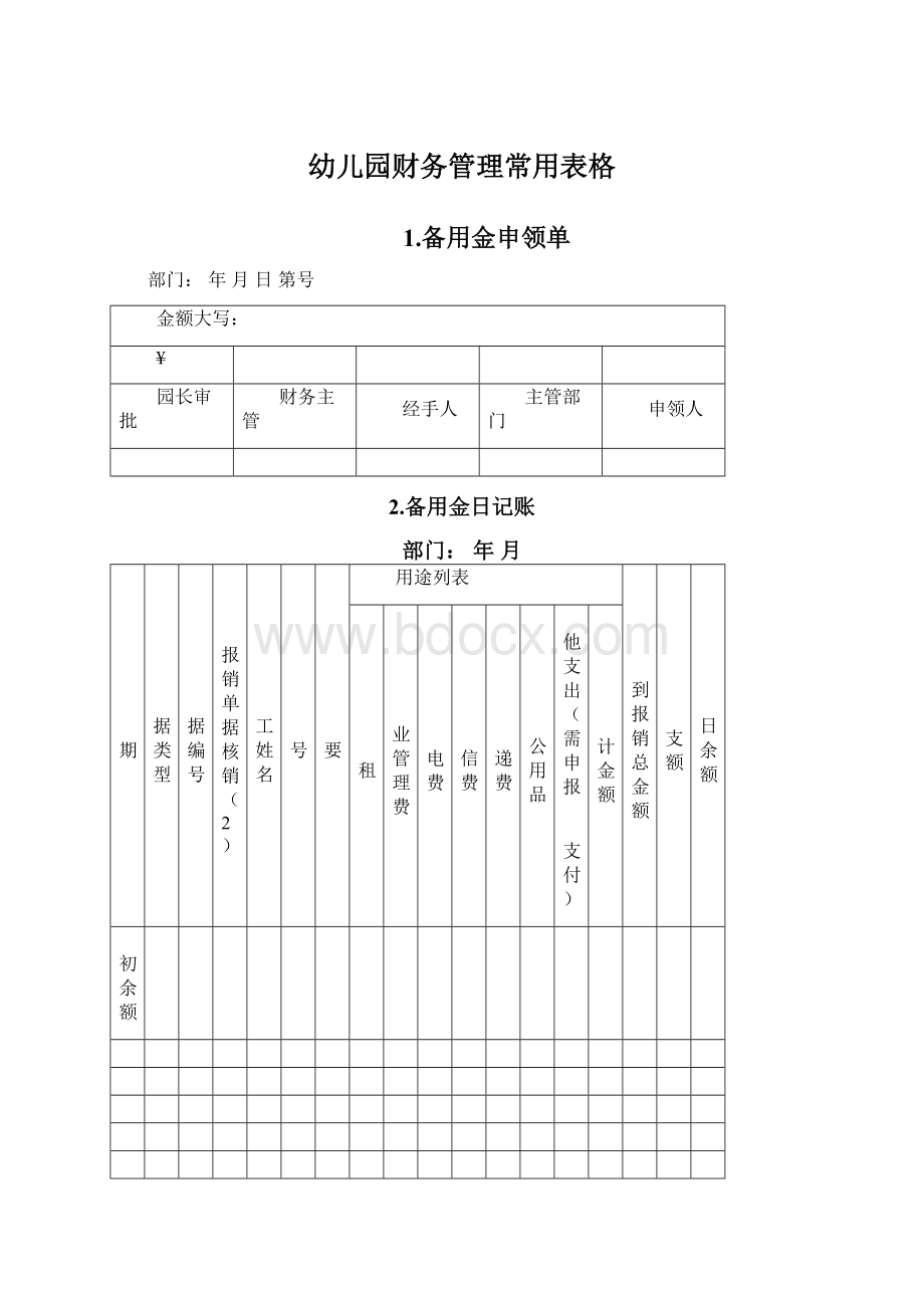 幼儿园财务管理常用表格Word文档下载推荐.docx_第1页