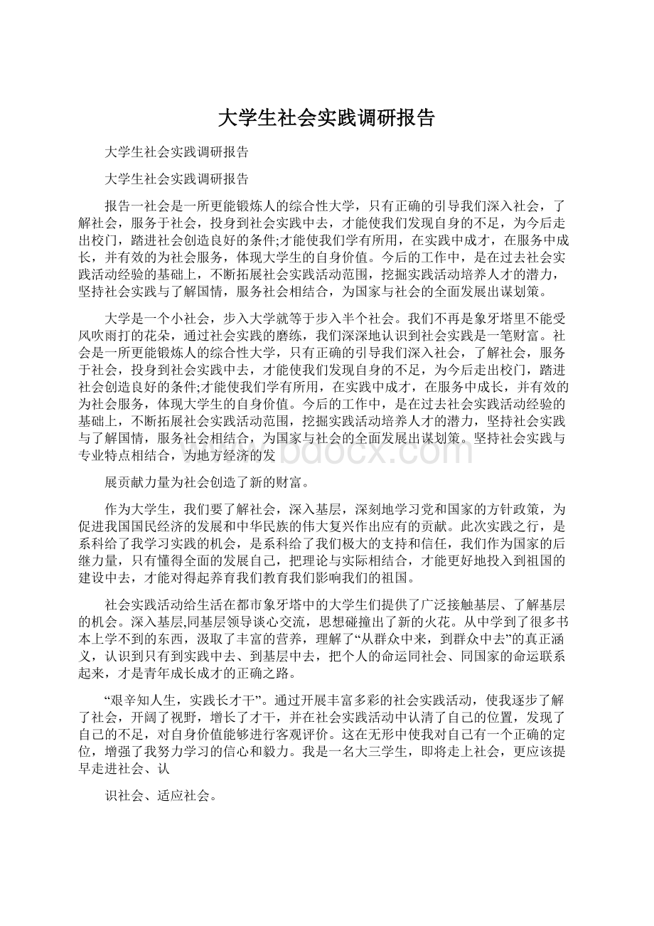 大学生社会实践调研报告.docx