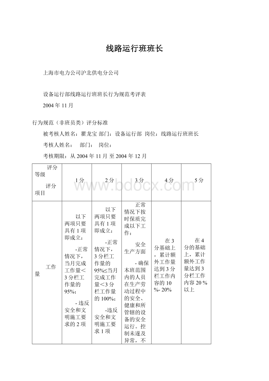 线路运行班班长.docx_第1页