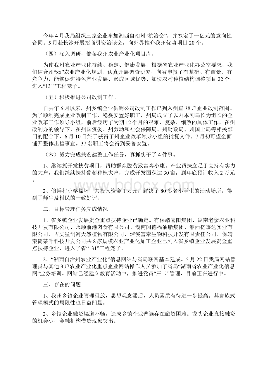 乡镇企业个人总结范文与乡镇企业局工作总结汇编.docx_第2页