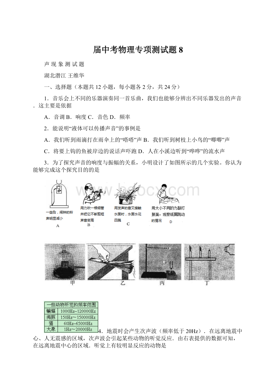 届中考物理专项测试题8.docx