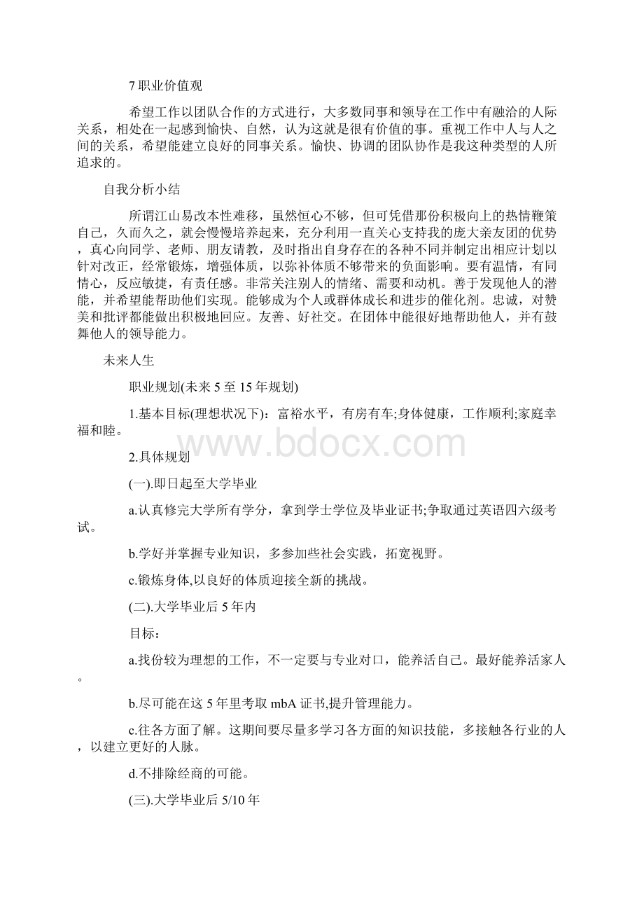 最新大学生职业生涯规划书范文.docx_第2页