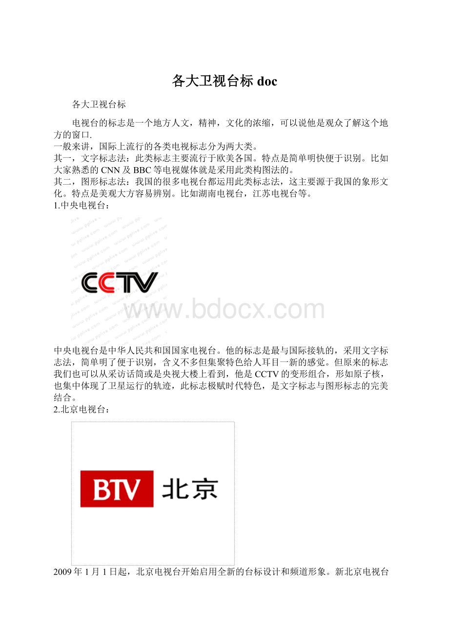 各大卫视台标docWord文档格式.docx