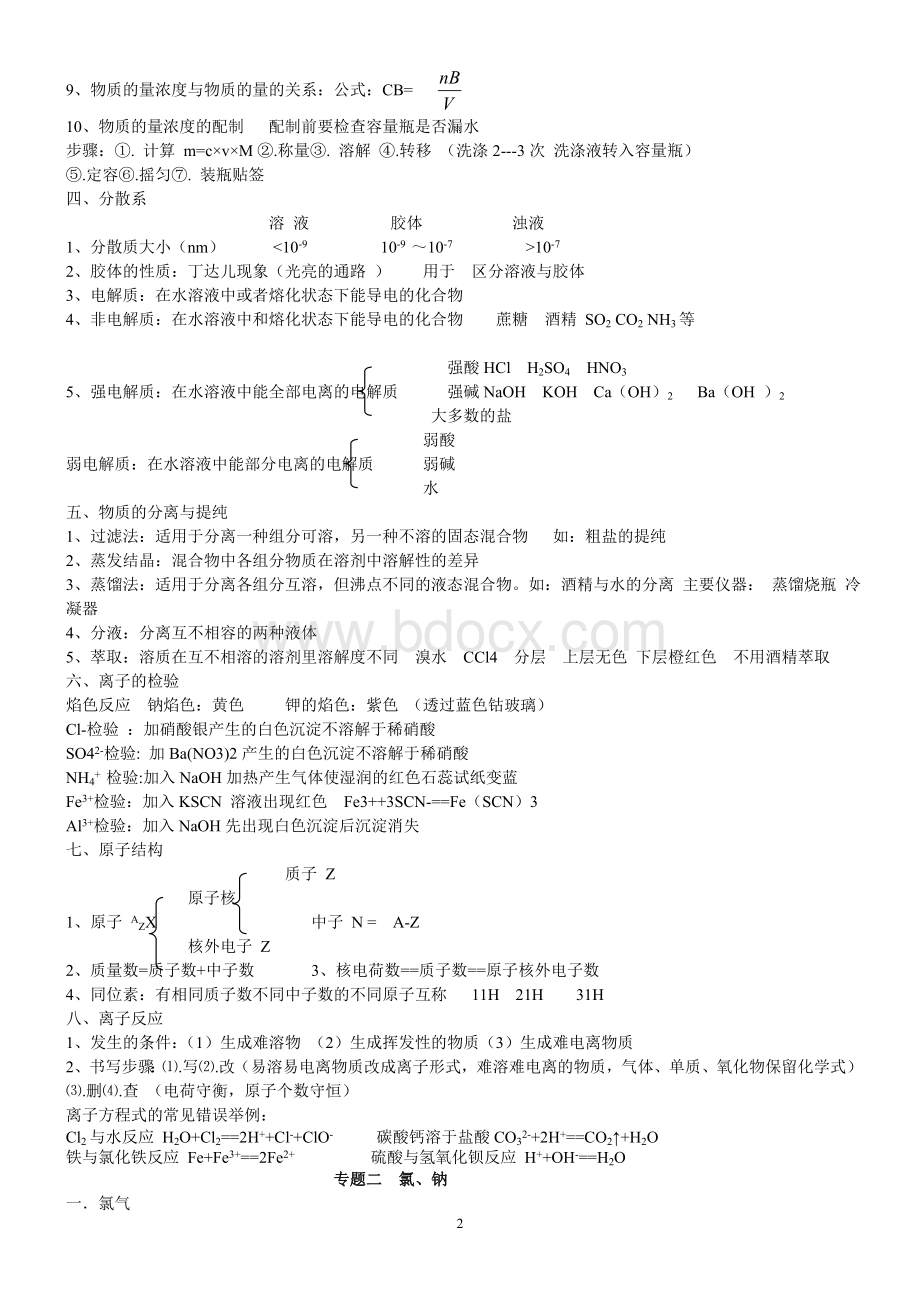 山东省高中学业水平考试化学知识点汇总.doc_第2页