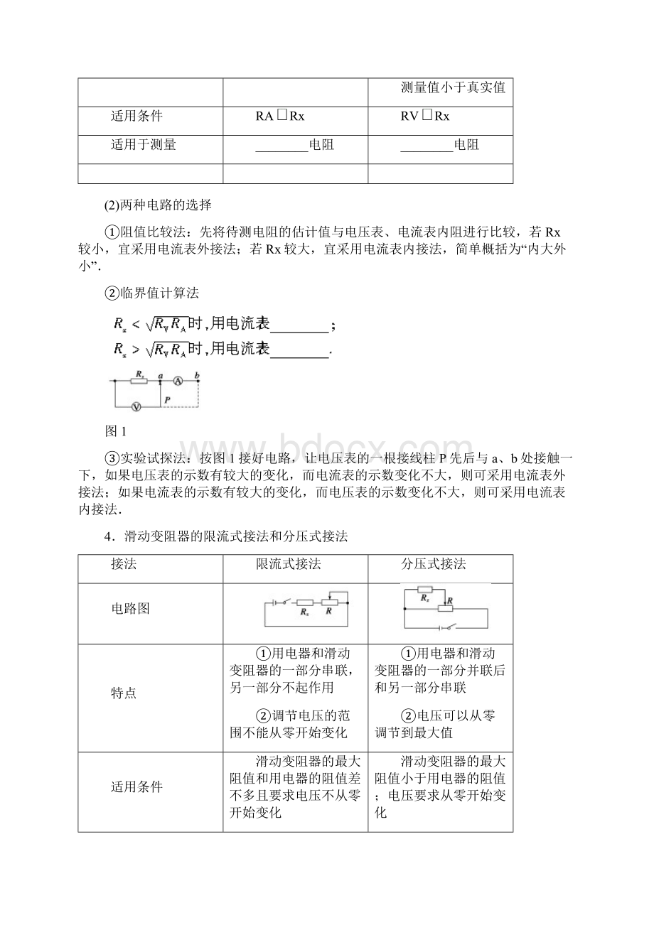 步步高高考物理大一轮 第七章 35 实验 探究决定导线电阻的因素学案 新人教版选修31Word格式文档下载.docx_第2页