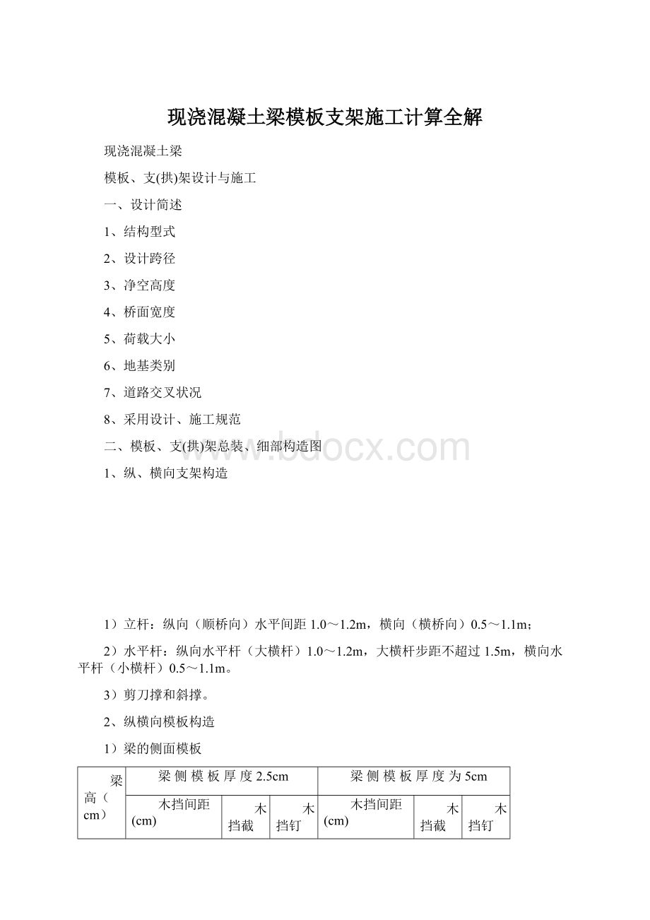 现浇混凝土梁模板支架施工计算全解.docx