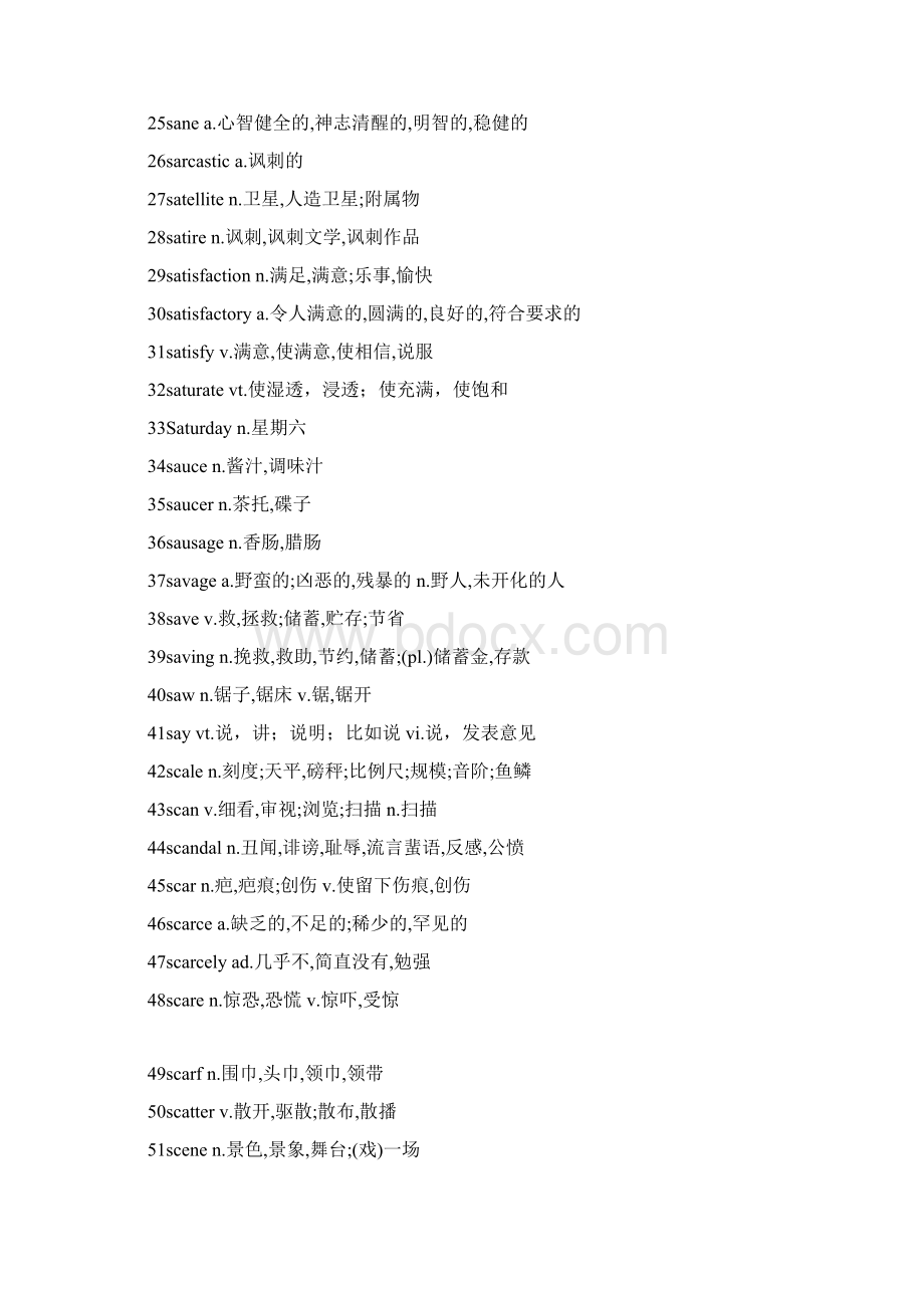 考研英语必背5500词汇表S文档格式.docx_第2页