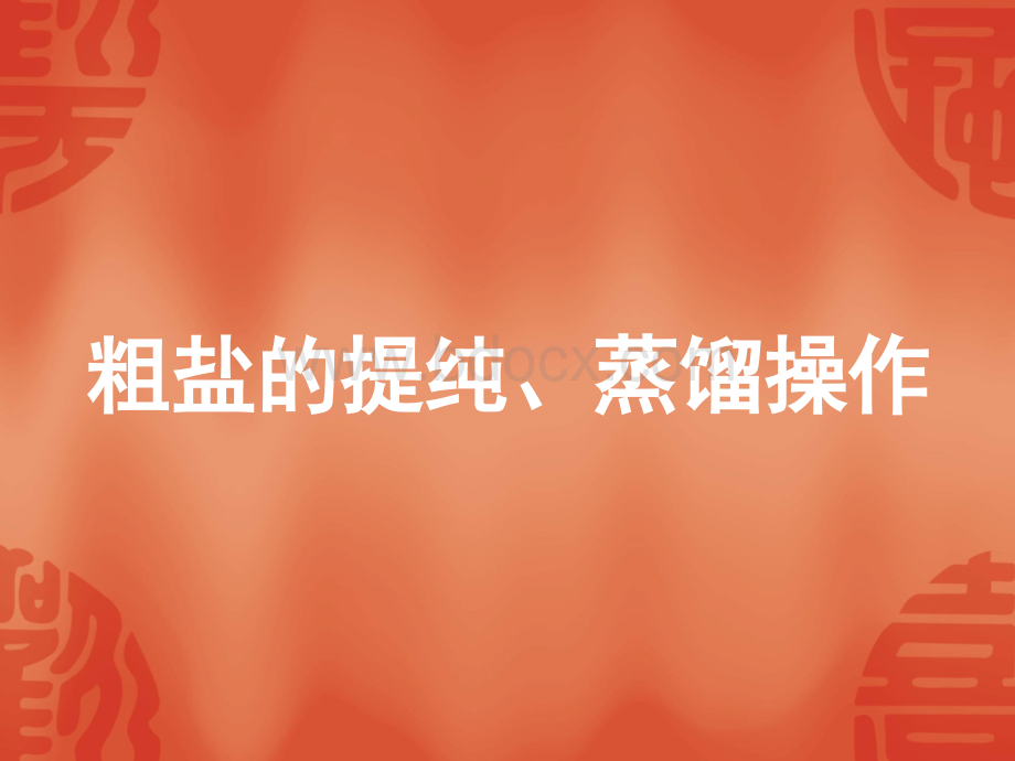 粗盐的精制蒸馏操作PPT文档格式.ppt