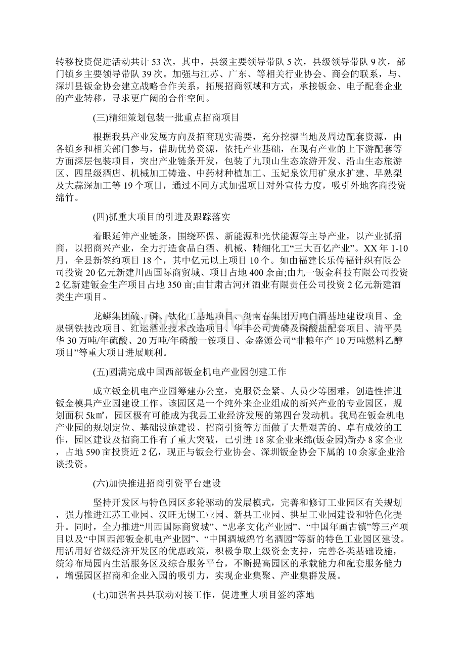 支部工作总结招商局工作总结及工作打算3篇.docx_第2页