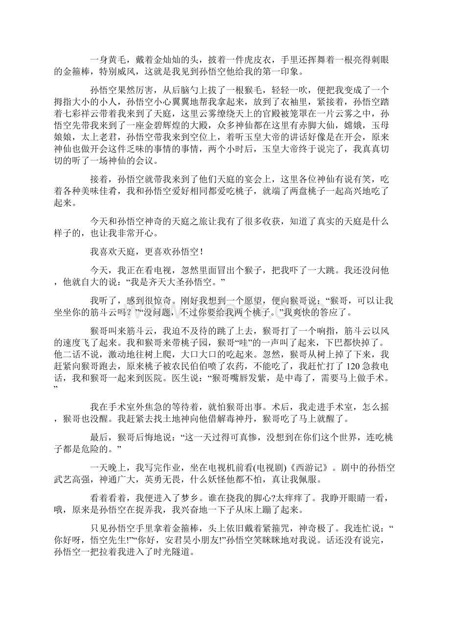 我和孙悟空过一天最新Word文档格式.docx_第3页