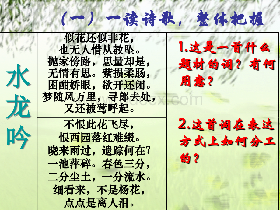 《水龙吟》(似花还似非花)课件.ppt_第2页