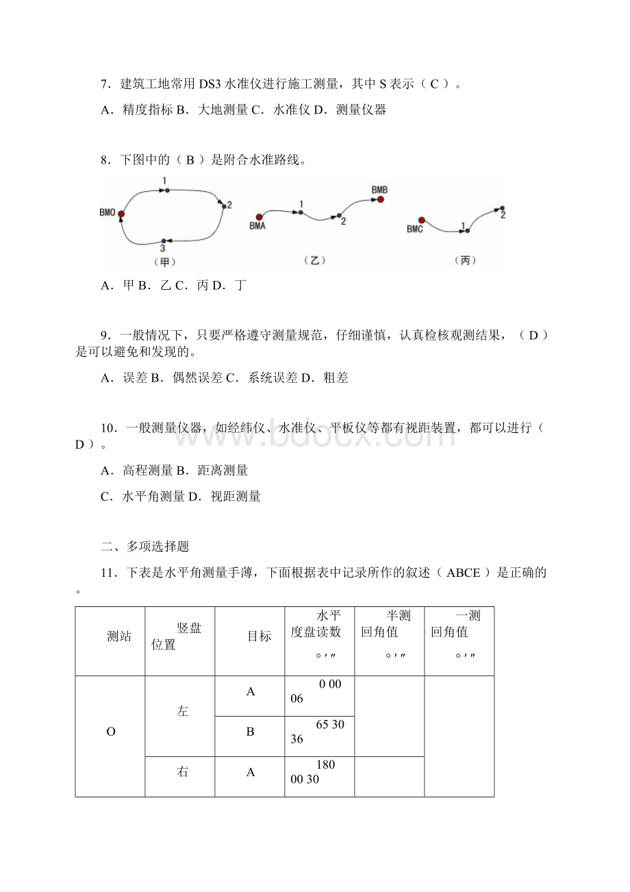 建筑工程测量试题库含答案及图文ti.docx_第2页