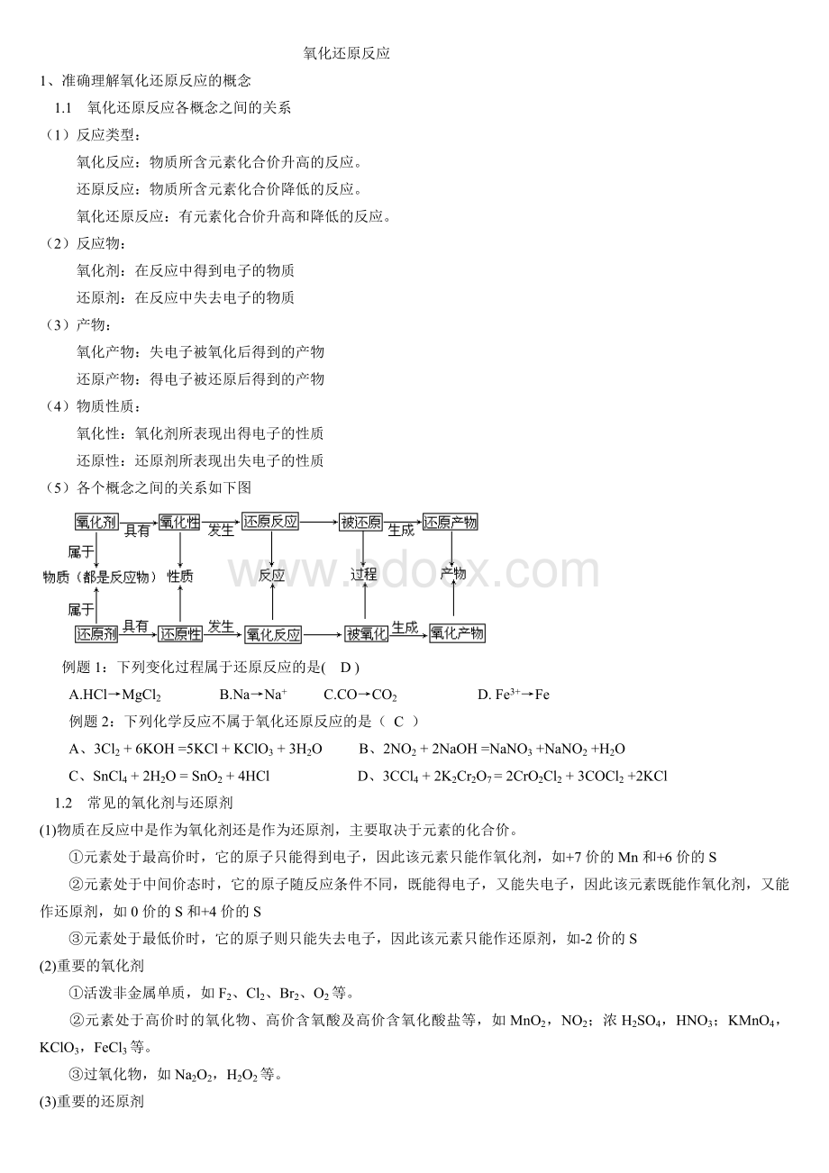 高中化学氧化还原反应.doc_第1页