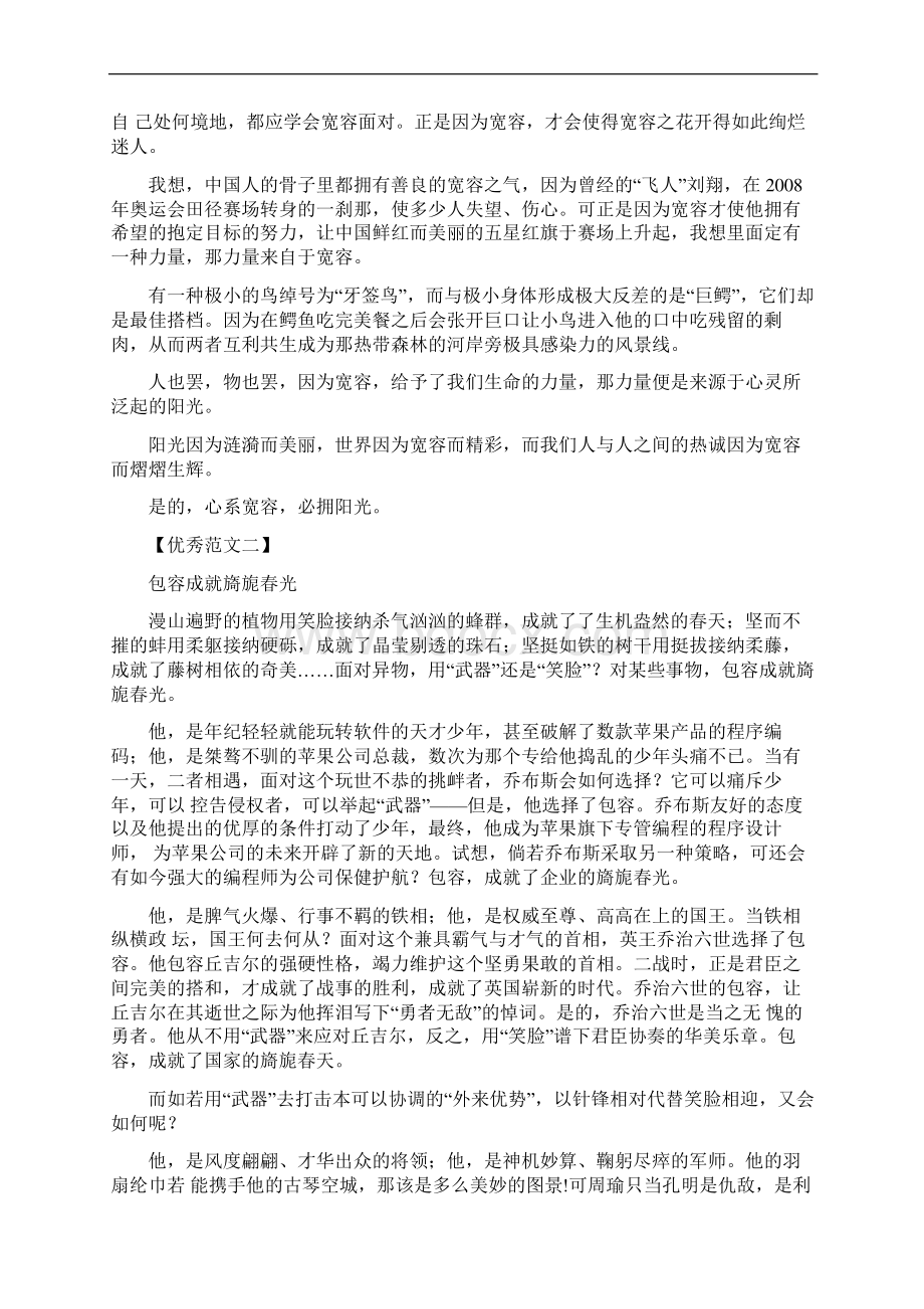 宽容 优秀作文题目精品文档.docx_第2页