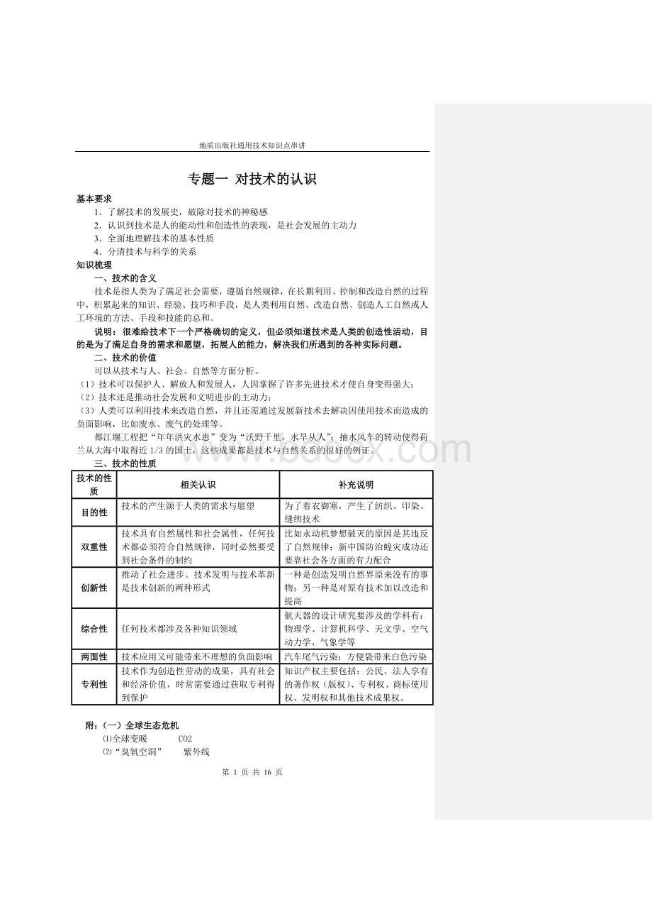 终极高中通用技术学业水平考试知识点汇总.doc_第1页