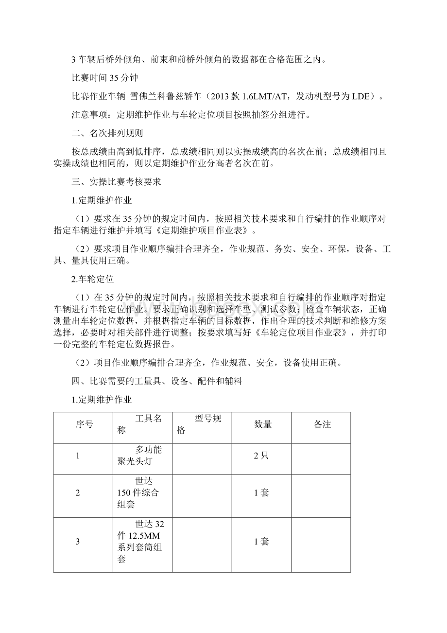 职业院汽车运用与维修校技能大赛方案.docx_第2页