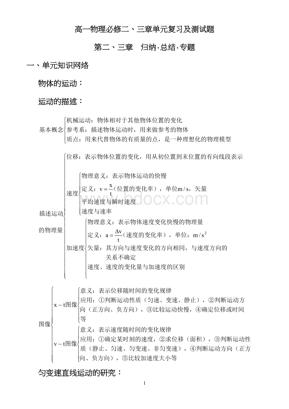 高一物理必修二知识点总结Word文档下载推荐.doc