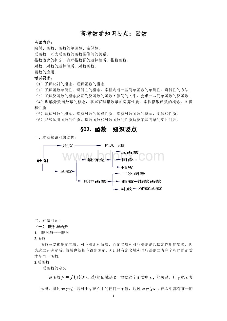 高考数学知识要点：函数Word格式文档下载.doc_第1页