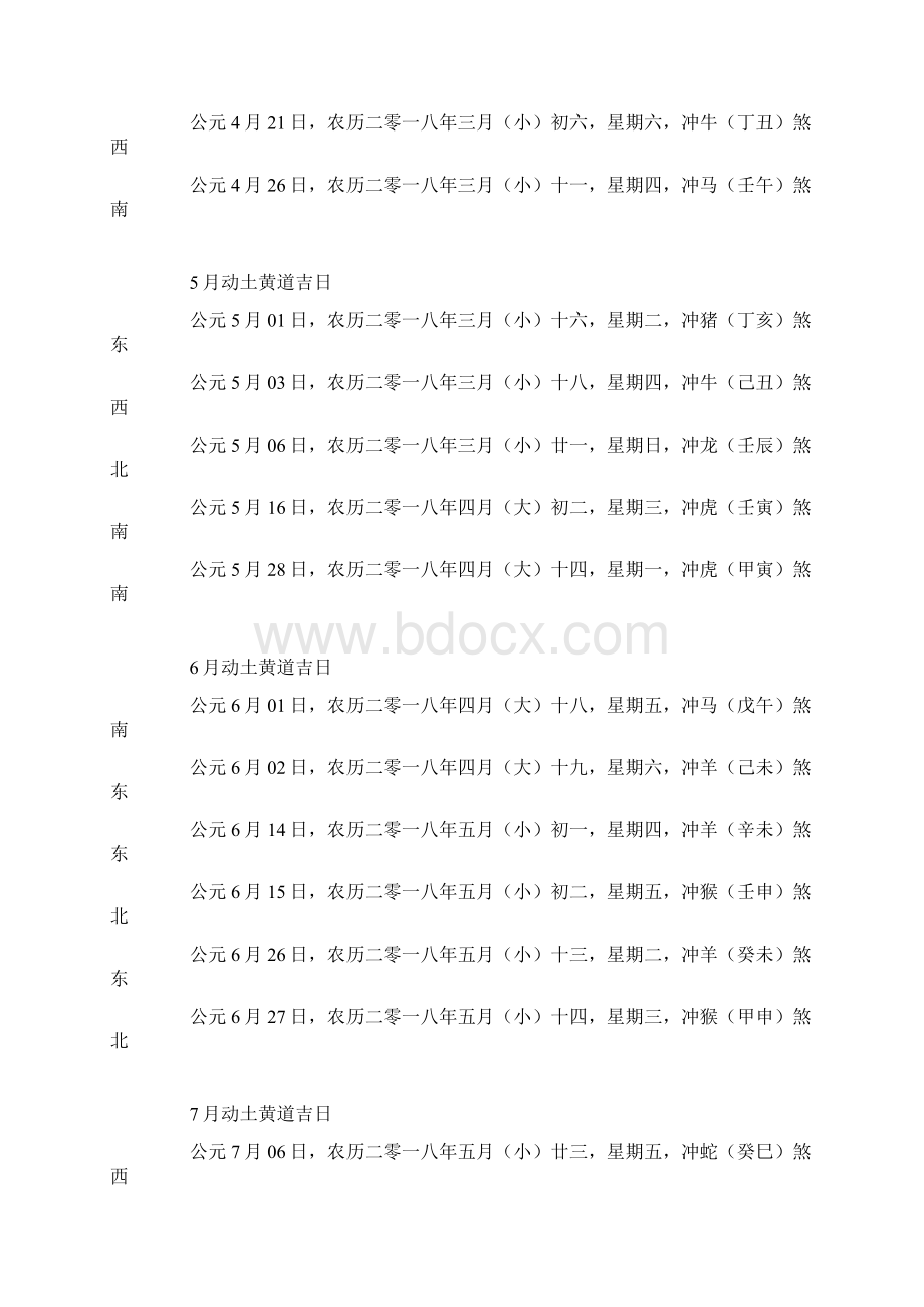 动土黄道吉日一览表Word文件下载.docx_第3页