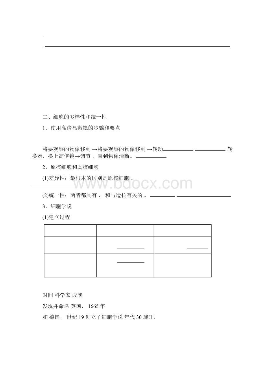 生物必修一基础知识填空.docx_第2页