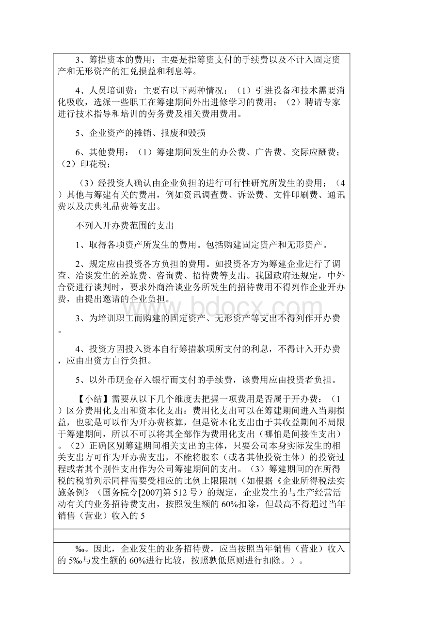 企业开办费的会计与税务处理总结文档格式.docx_第3页