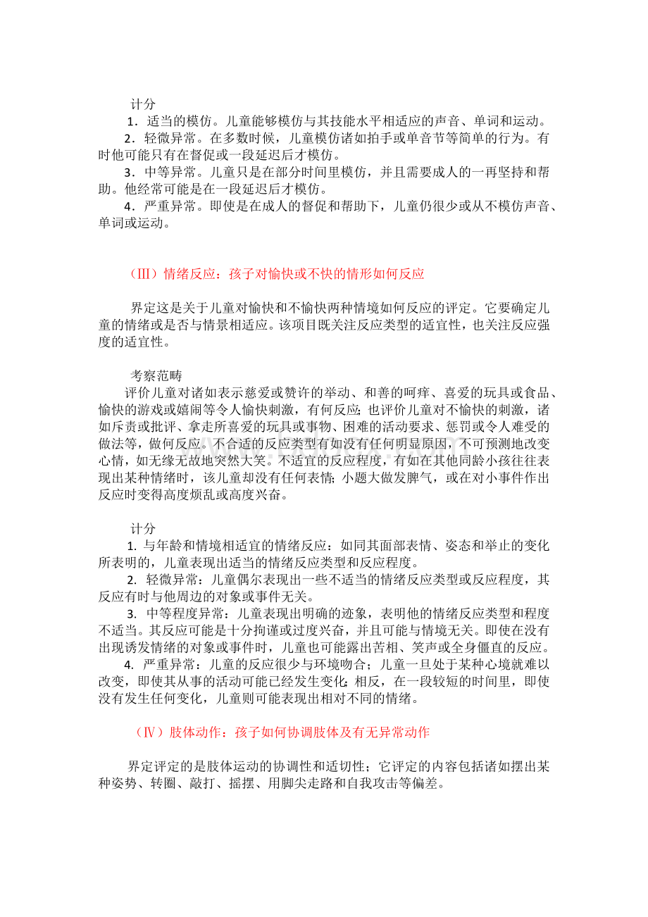 儿童孤独症评定量表Word格式文档下载.docx_第3页