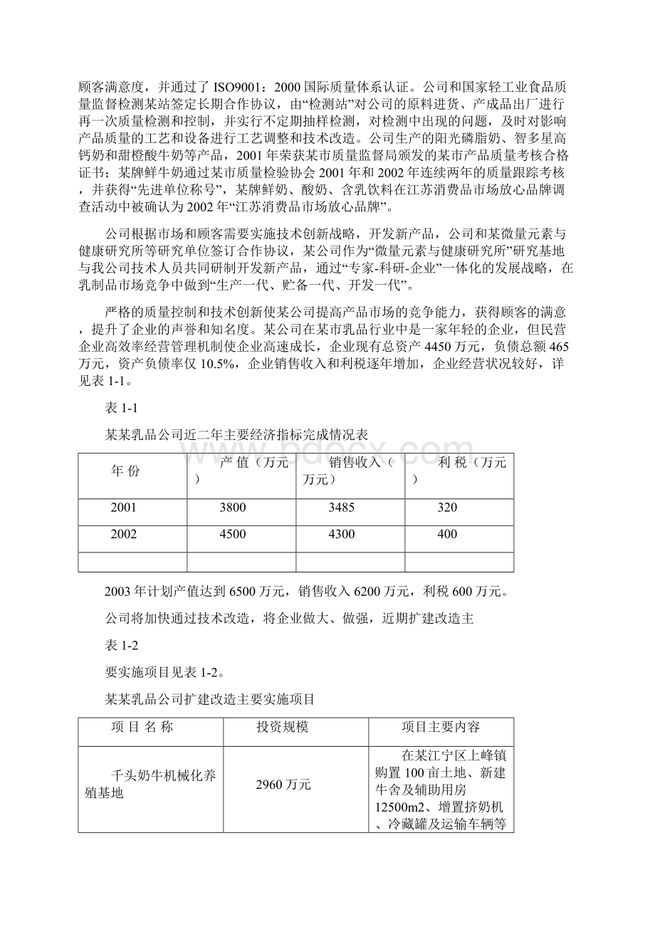 某乳品深加工建设项目可行性研究报告Word下载.docx_第2页