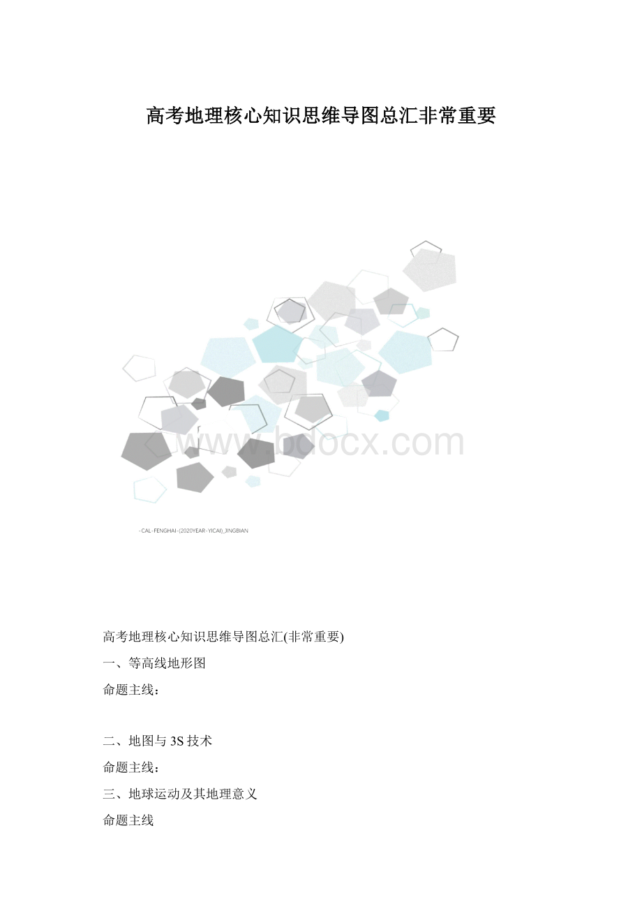 高考地理核心知识思维导图总汇非常重要.docx_第1页