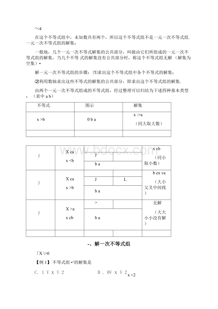 63解一元一次不等式组题库学生版Word文档格式.docx_第2页