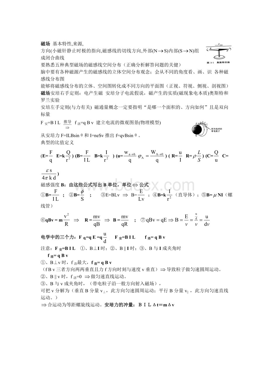 高中磁、电与磁知识点Word文件下载.doc