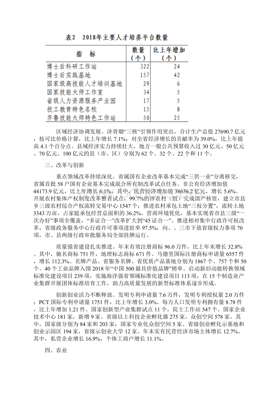 山东省国民经济和社会发展总体情况Word文档下载推荐.docx_第3页