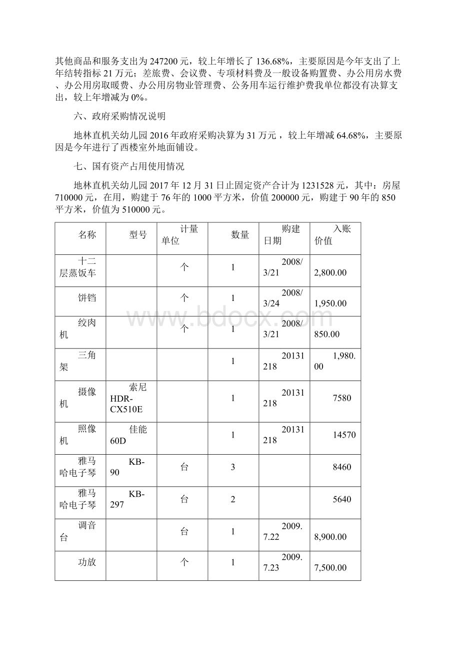 大兴安岭地林直机关幼儿园部门决算报告Word格式.docx_第2页