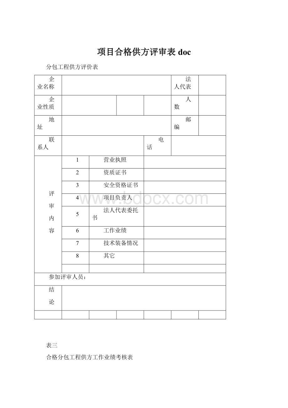 项目合格供方评审表doc.docx