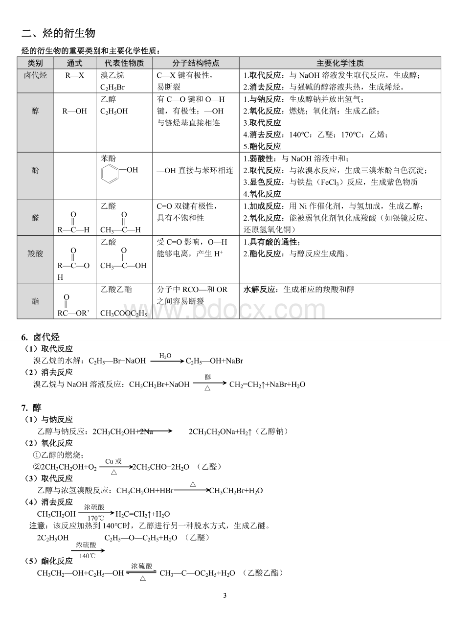 高中有机化学方程式总结Word格式文档下载.doc_第3页