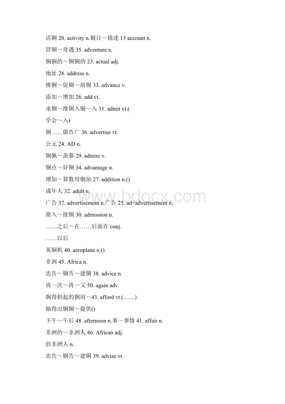 最新优质文档高中英语新课标3500个词汇优秀名师资料Word文档格式.docx_第2页