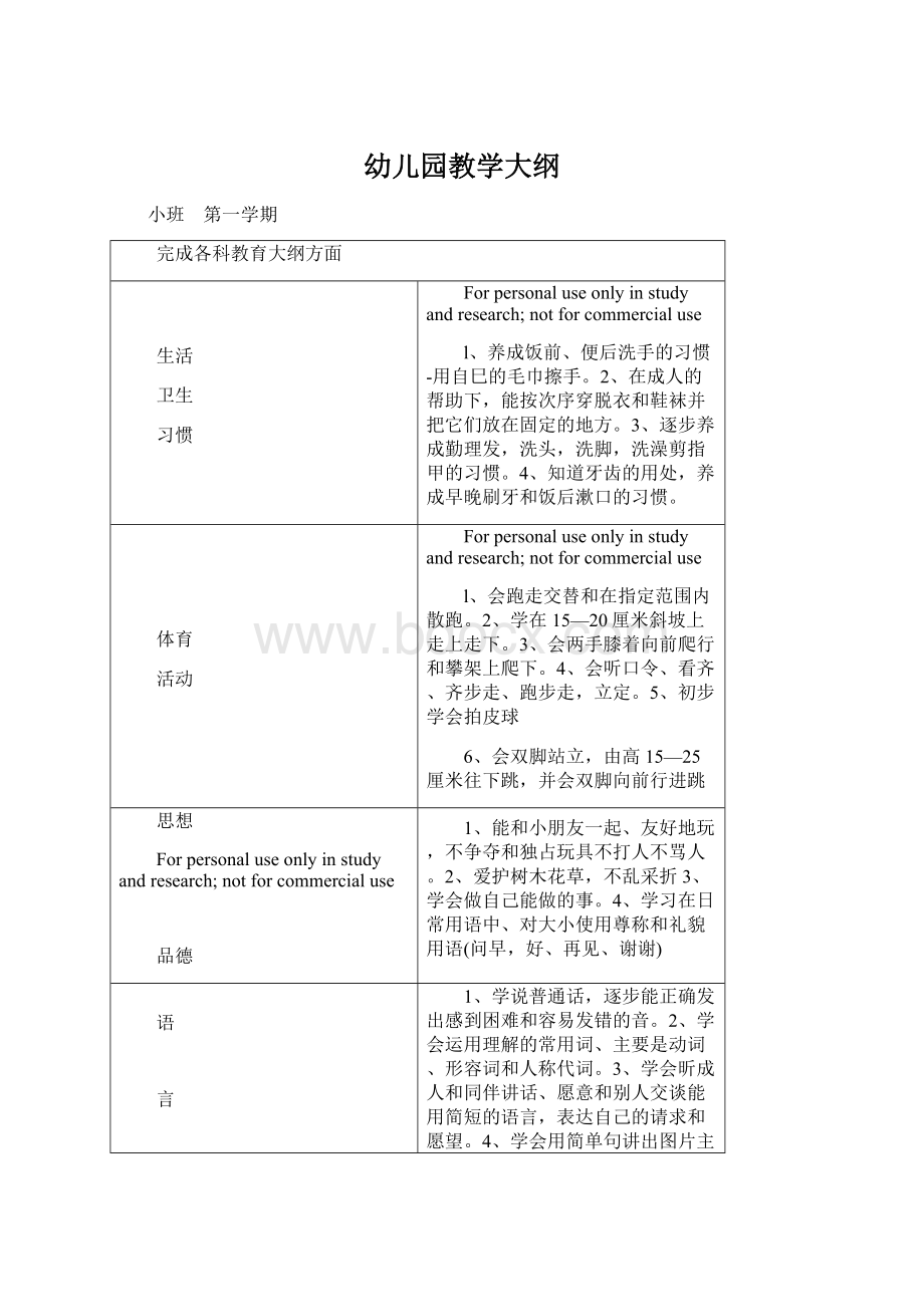 幼儿园教学大纲Word下载.docx_第1页