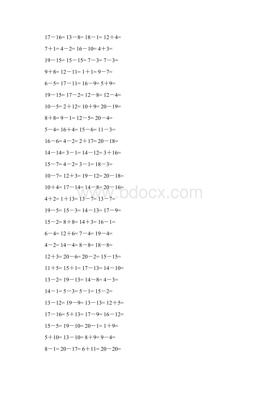 一年级数学上册口算题精选6Word文档格式.docx_第2页