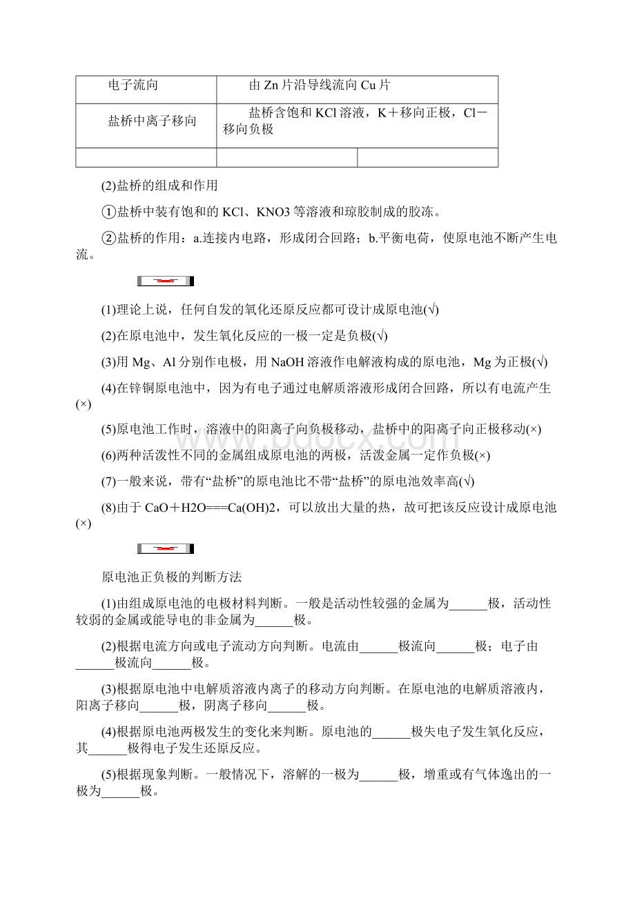 届一轮复习人教版 第六章 第21讲原电池 化学电源 学案Word文件下载.docx_第2页