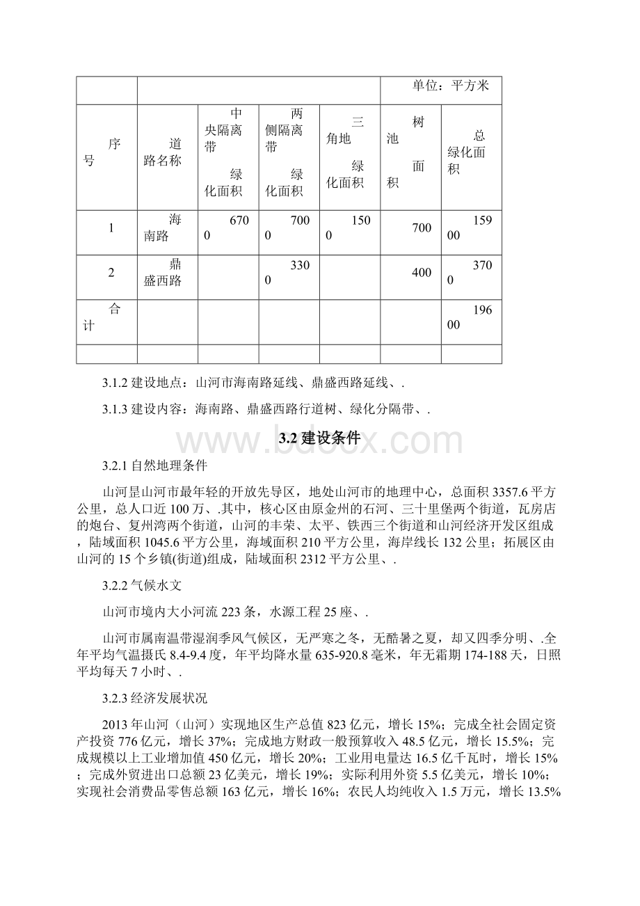 XX城市道路绿化工程项目建设实施可行性研究报告.docx_第3页