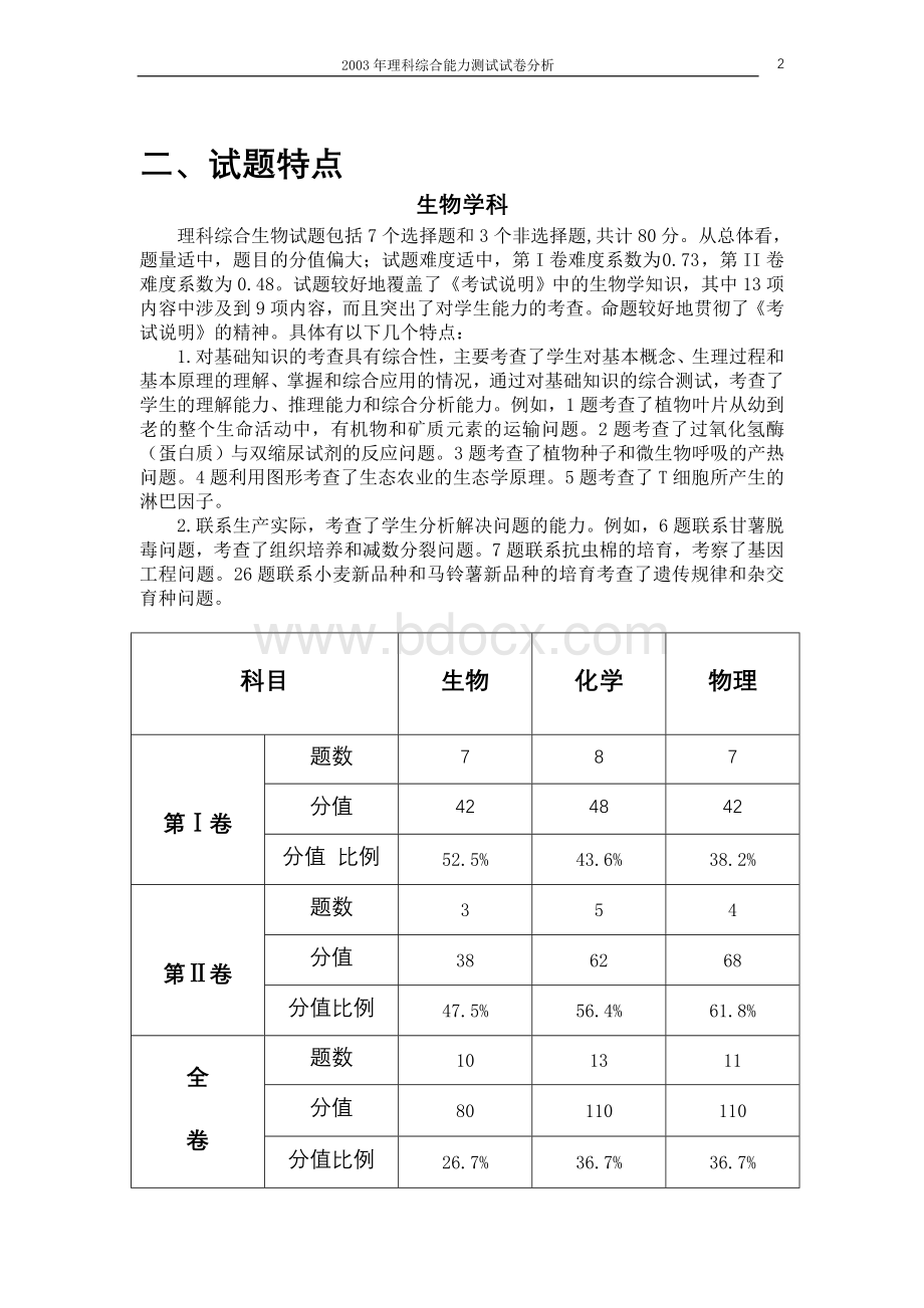 理科综合山东省试卷分析Word文件下载.doc_第3页