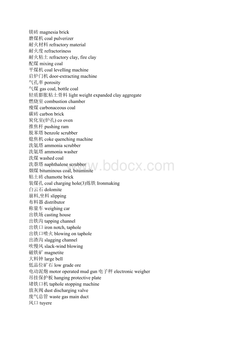 钢铁专业分类词汇Word文档格式.docx_第3页