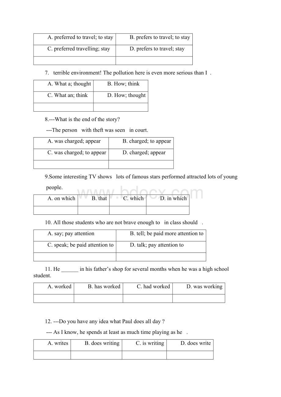 九年级英语自主招生模拟试题Word文档格式.docx_第2页