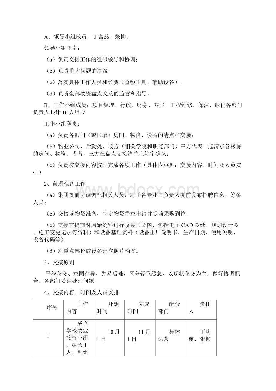 大学物业接管方案Word文档下载推荐.docx_第2页