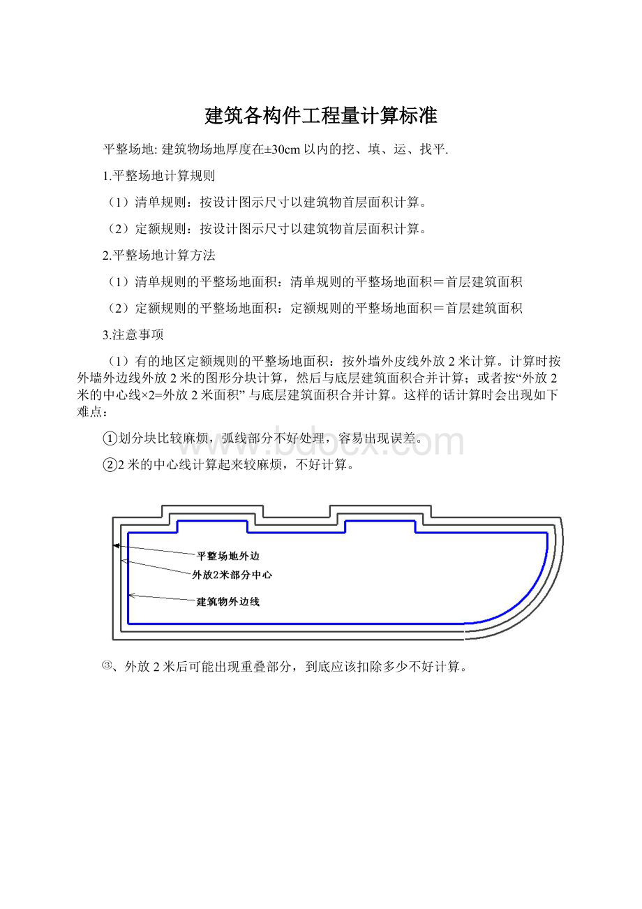 建筑各构件工程量计算标准.docx